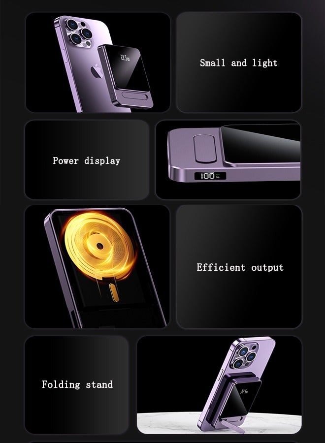 10000mAh Magnetic Wireless Power Bank Portable Charger PD 22.5W Type-C Input/Output 15W Wireless Charging Compatible with iPhone.Samsung. HuaWei. XiaoMi. Honor - Image 4